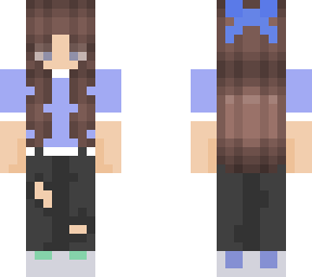 blue shirt black pants uwu