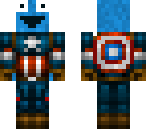 cookie monster as captain america