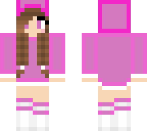 neon pink hoodie girl