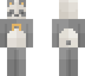 panda with orange bow