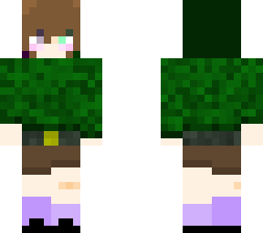 windy girl in green