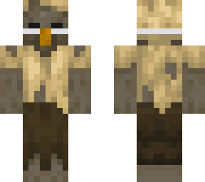 a husk with a fake villager nose