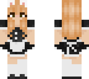 blond hair with maid dress