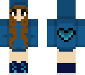 blue hoodie girl