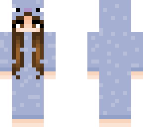 brown hair blue axolotl skin feminine