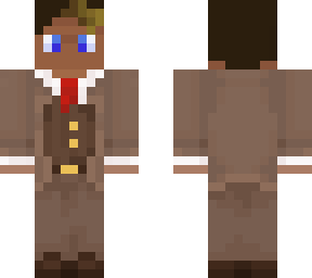 brown suit
