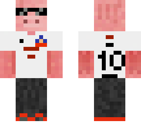 cerdo con la polera del colo