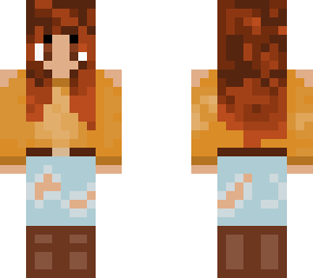 cute girl with orange sweater