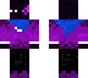 enderman with blue scarf