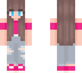 girl with pink offshoulders top and ripped jeans