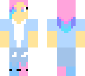 pink and blue person
