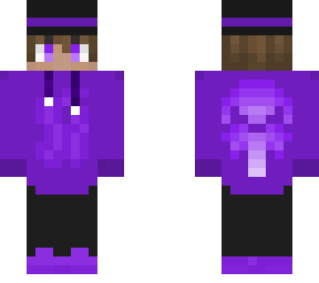 purple e-boy with hat