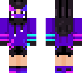 purple masked girl
