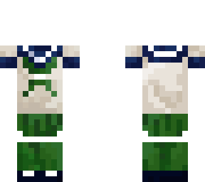 anime girl green uniform base