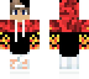 cool fire hoodie guy