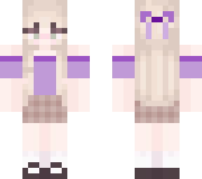 cute purple (ribon in hair for techno)