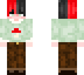 indie alt skin ~ split dyed hair ~ mushroom sweater