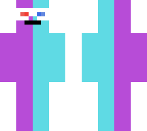 purple and blue with 3d glasses