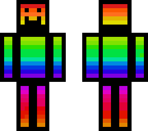 rain bow block person