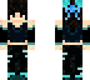 blue black outfit