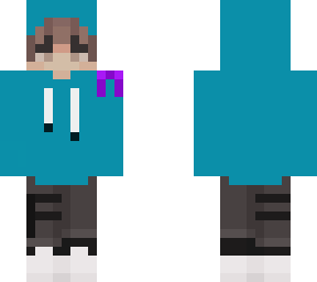 boy with hoodie light blue technoblade cros