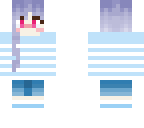 cute blue hair girl [remake]