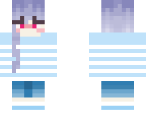cute blue hair girl