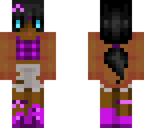 girl in a purple crop top