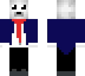 perry da polar bear in an open suit