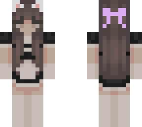 techno support cat maid cancer ribbon