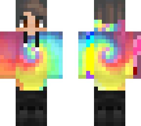 tye dyed shirt with brown eyes