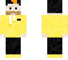 auron con hoodie amarillo