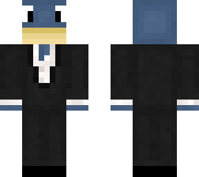 blue frog in a suit