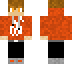 boy orange sweater with preston logo