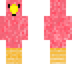 flamingo but with feathers and legs