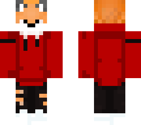 fow in red hoodie
