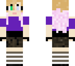 girl with pink tips