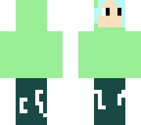 green hoodie girl