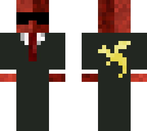 red guy with smoking and dragon