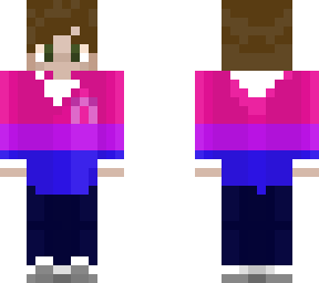 bi pride brown hair + techno support