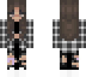 black, white, and gray flannel