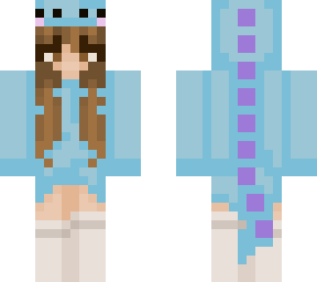 blue dino girl