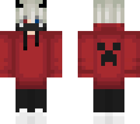 demon blue and red with black horns
