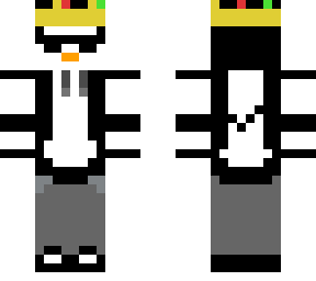 driped out penguin with crown