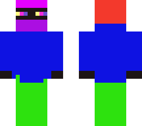 enderment in clotghes and a mask