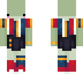 frog in stripped outfit-