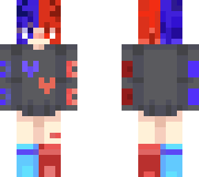 girl blue and red