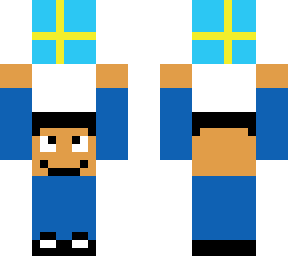 little man holding swedens flag