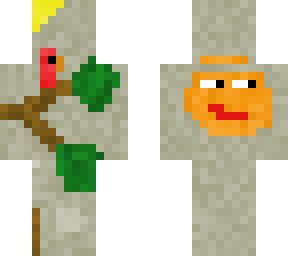 nature - orange meme face on back