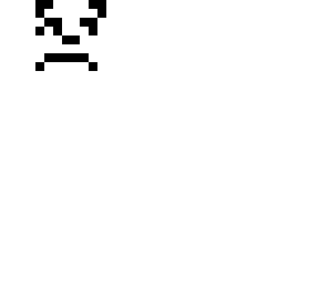 sad panda drawing (just head